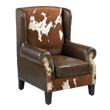 Yelle Buffalo Leather & Cowhide Armchair